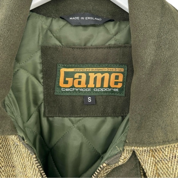 Game Technical Apparel Padded Derby Tweed Green Wool Countrywear Jacket Coat - Picture 12 of 16